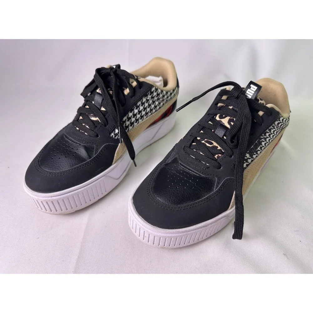 PUMA Cali Dream Women's Size 8.5 Wild Child Leopard Print Chunky Platform‎ Shoes